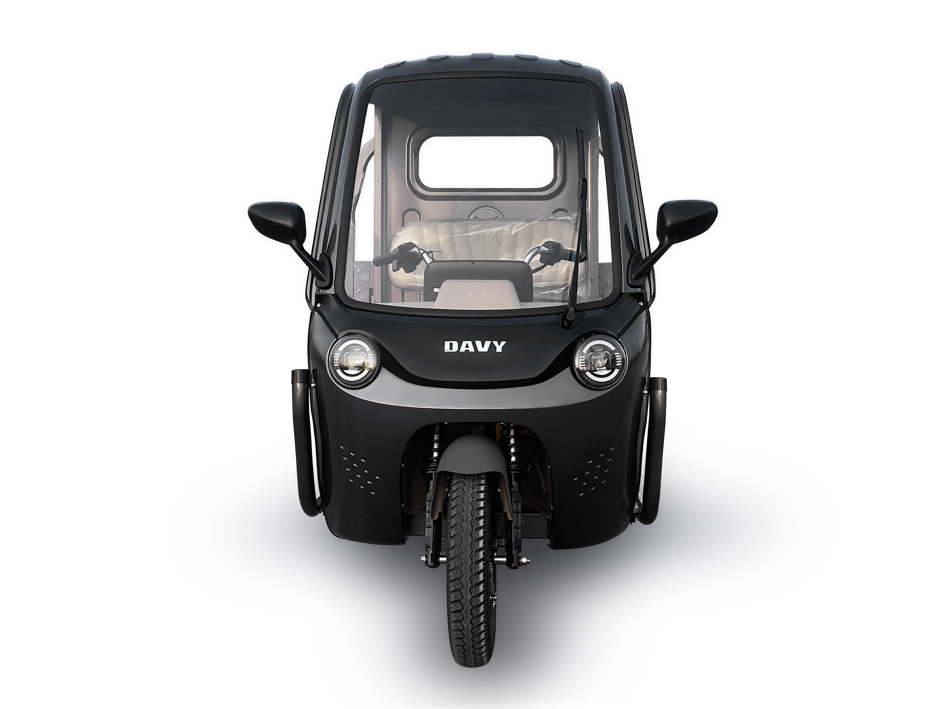 Electric Cargo Passenger Tricycle with 1500W Motor with simple cab with EEC