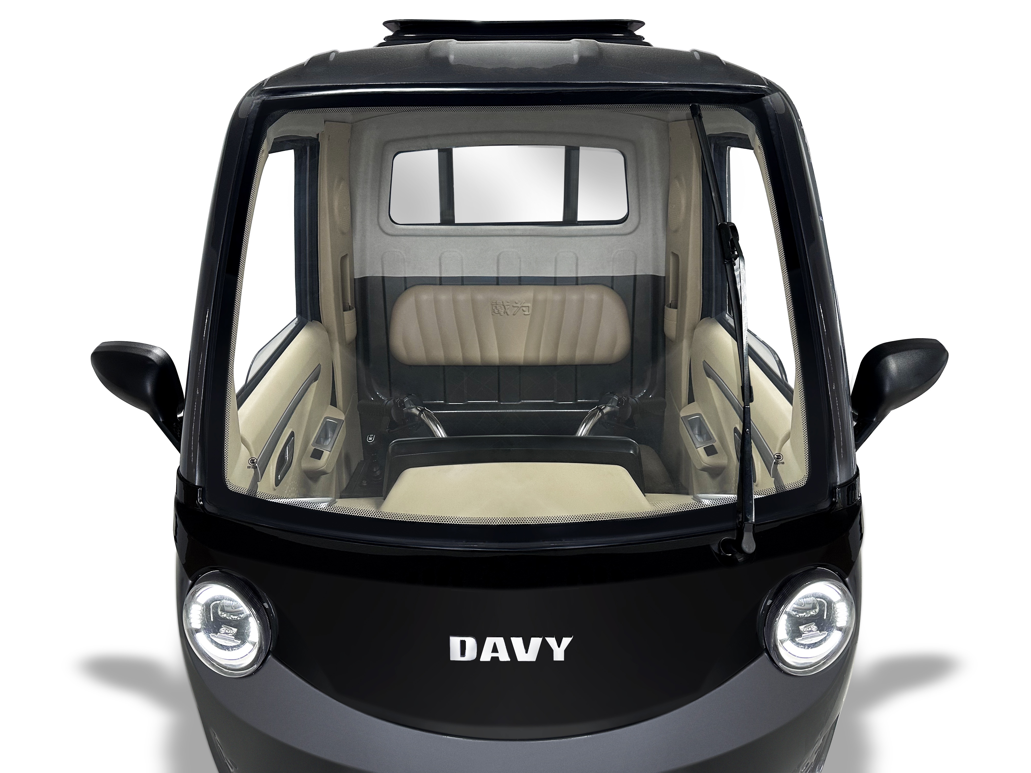 Electric Cargo Passenger Tricycle DW1500DZHB-W with 1500W Motor with enclosed cab with EEC